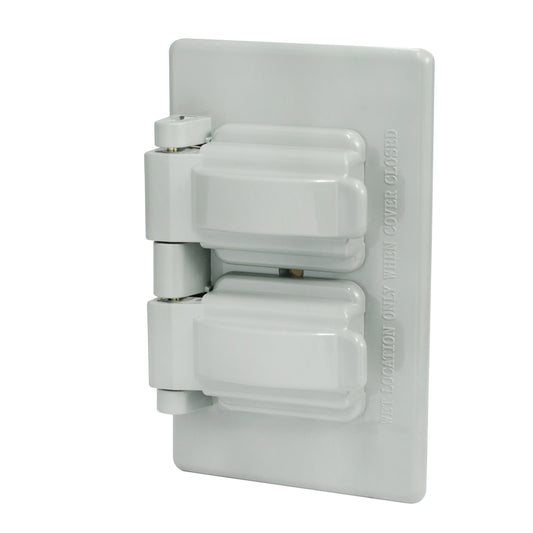 Paquete de 10 piezas de Placa doble plástica para intemperie, línea estándar, color gris Surtek