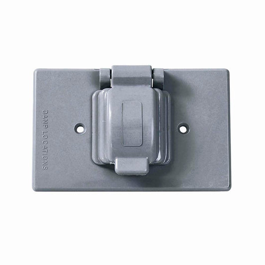 Paquete de 10 piezas de Placa sencilla plástica para intemperie, línea estándar, color gris Surtek