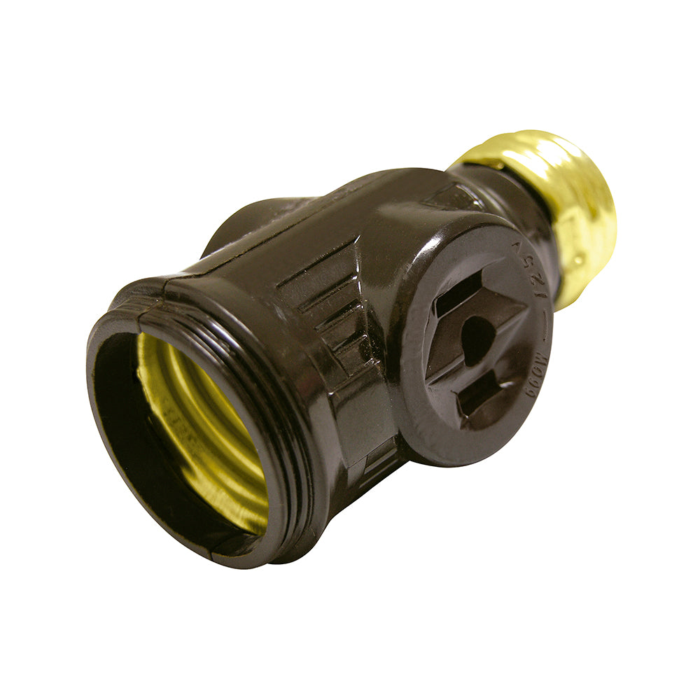 Paquete de 20 piezas de Portalámpara con ladrón, color café Surtek