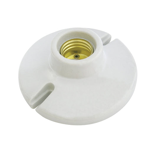 Paquete de 6 piezas de Portalámpara redonda de porcelana para techo 4" Surtek