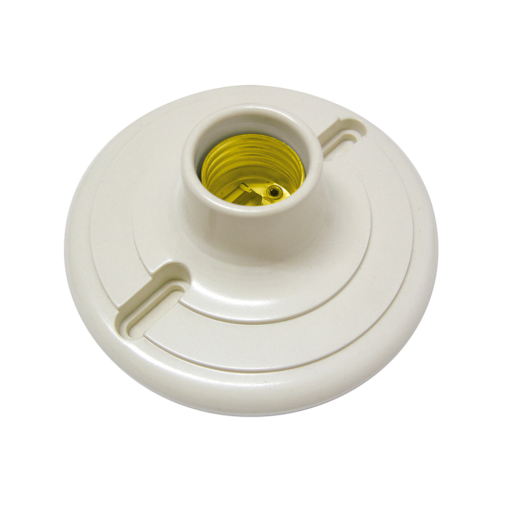 Paquete de 6 piezas de Portalámpara redonda de baquelita para techo 4" Surtek