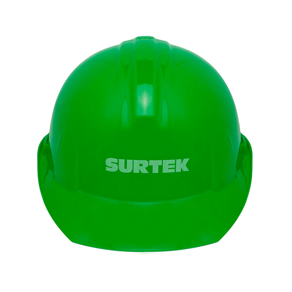 Casco de seguridad con ajuste de intervalos, color verde Surtek