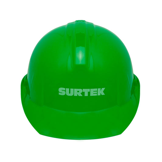 Casco de seguridad con ajuste de intervalos, color verde Surtek