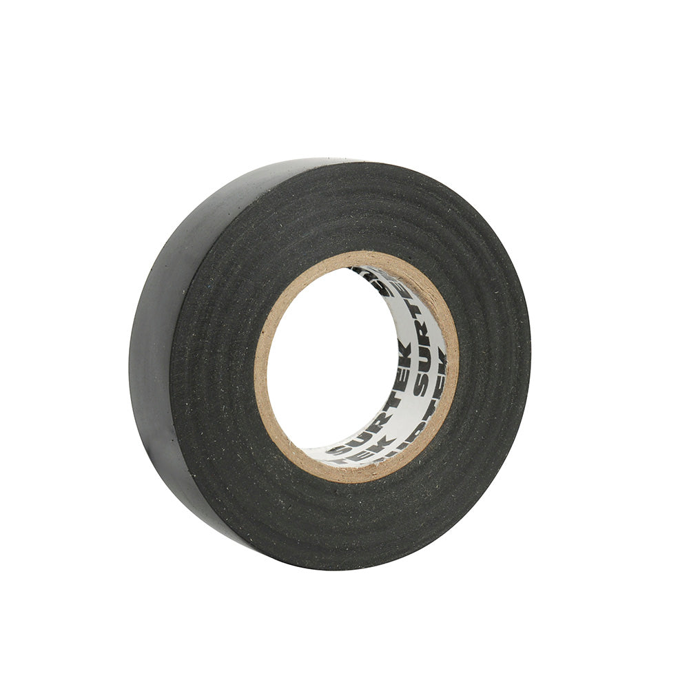 Paquete de 6 piezas de Cinta para aislar negra 19 mm x 18 m Surtek