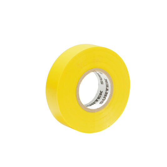 Paquete de 6 piezas de Cinta para aislar amarilla 19 mm x 18 m Surtek