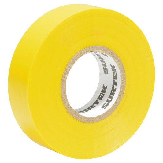 Paquete de 6 piezas de Cinta para aislar amarilla 19 mm x 9 m Surtek