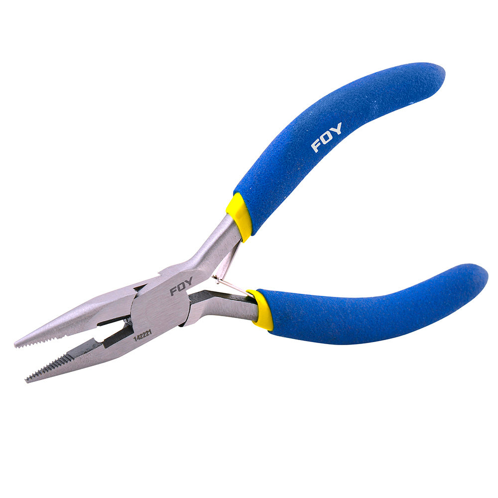 Paquete de 3 piezas de Mini pinza con mango de vinil para electrónica de 4-5/8", corte lateral Foy