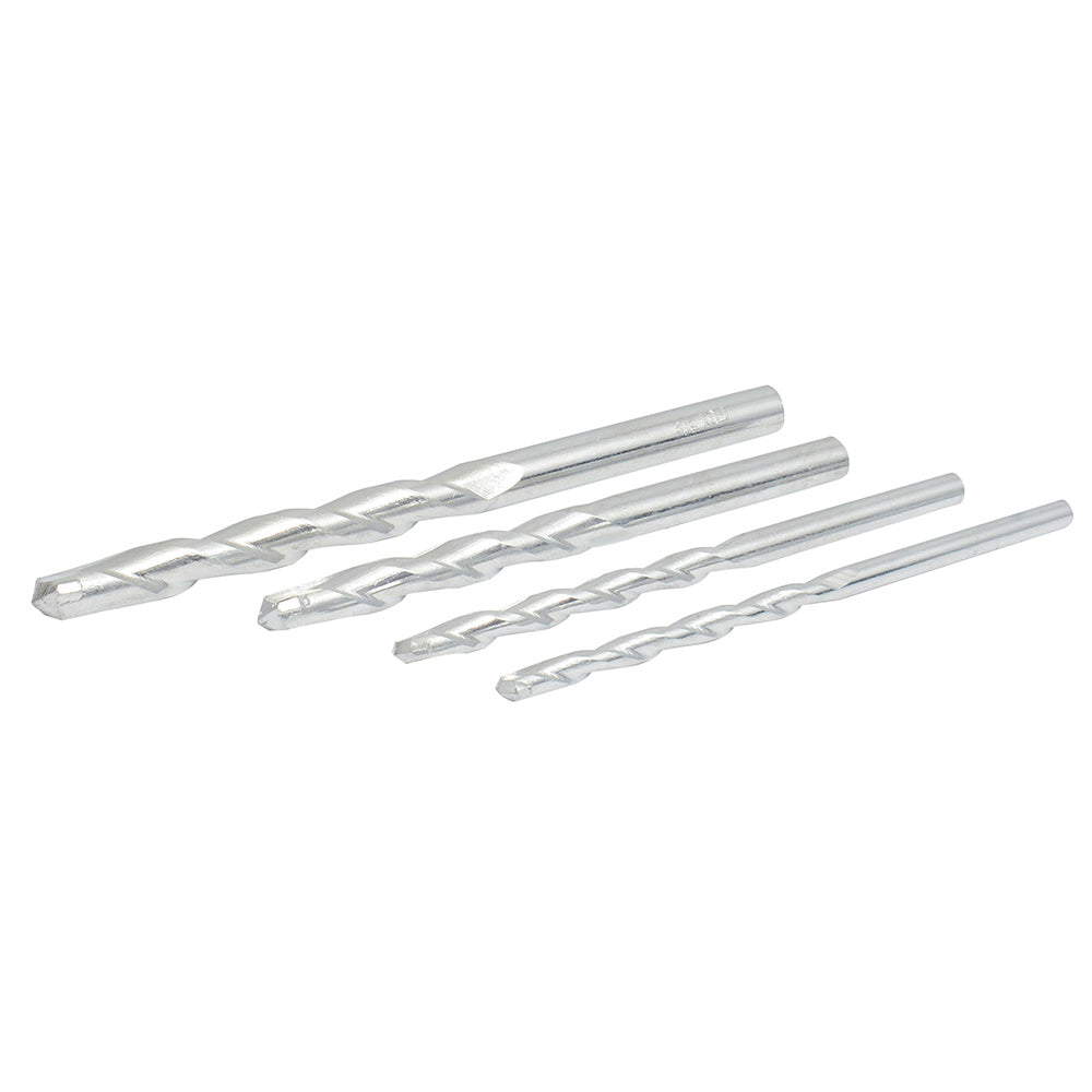 Paquete de 10 piezas de Juego de brocas para concreto con punta de tungsteno, 4 piezas Foy