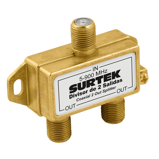 Paquete de 10 piezas de Divisor coaxial , 1 entrada 2 salidas Surtek