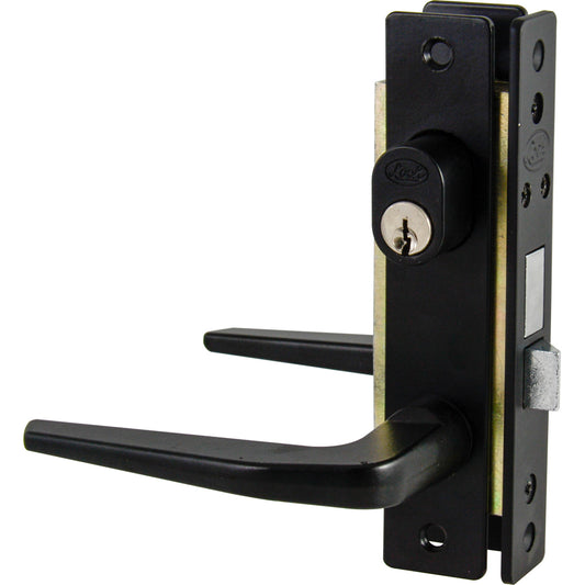 Cerradura clásica para puerta de aluminio función sencilla, negro, llave estándar Lock