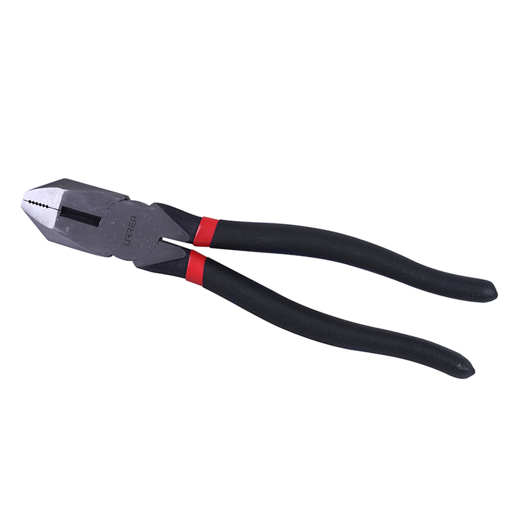 Pinza para electricista con mango rubber grip de 9" corte lateral Urrea