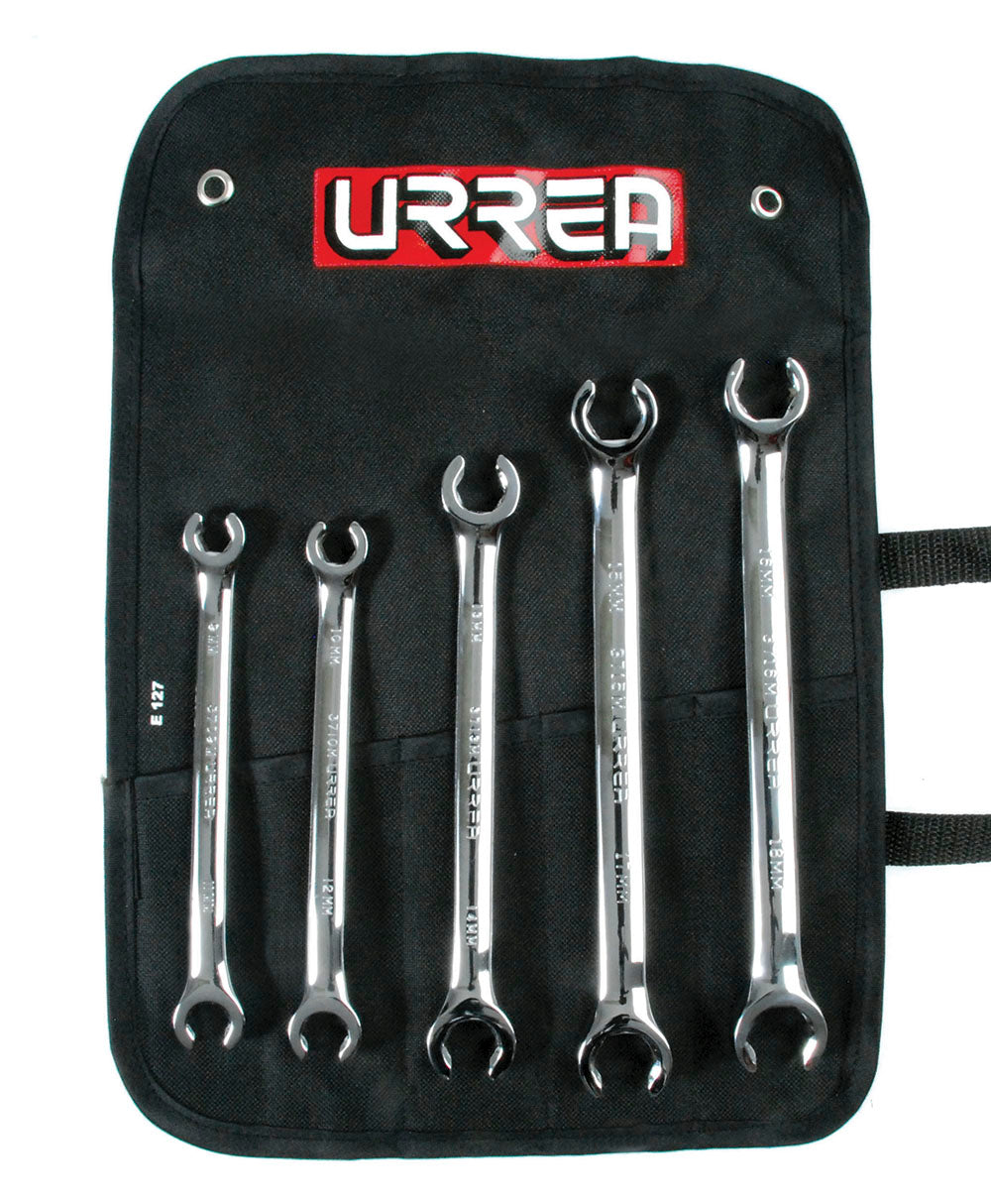 Juego de llaves abocinadas pulido espejo métricas, 6 puntas, 15 piezas Urrea