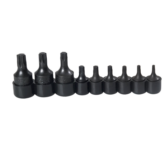 Juego de dados con punta torx cuadro de 1/4" y 3/8", 9 piezas Urrea