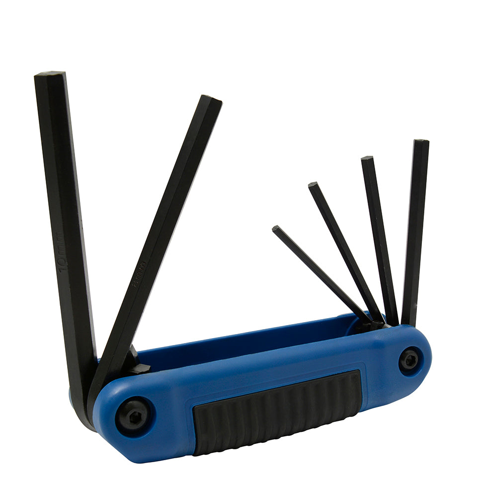 Juego de llaves hexagonales tipo navaja métricas 3 a 10 mm estuche bimaterial, 6 pz Urrea