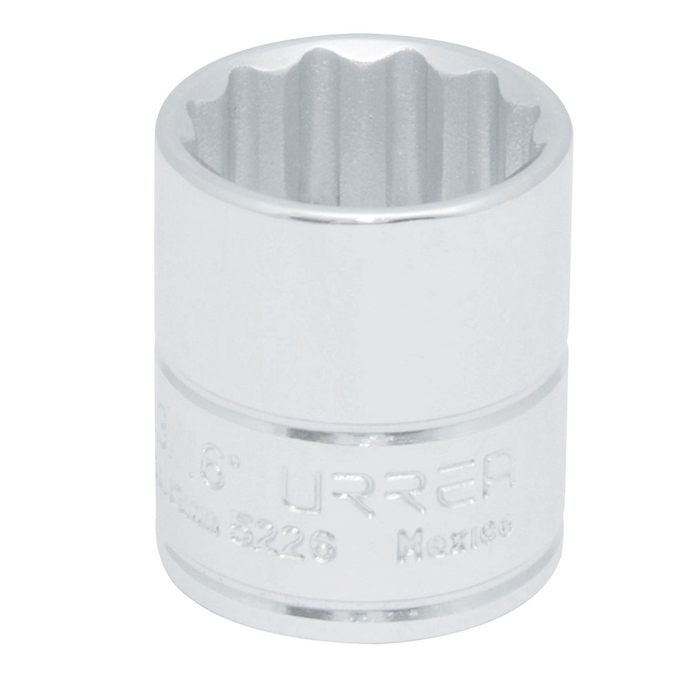 Paquete de 6 piezas de Dado cuadro de 3/8", 12 puntas, en pulgadas, 13/16" Urrea