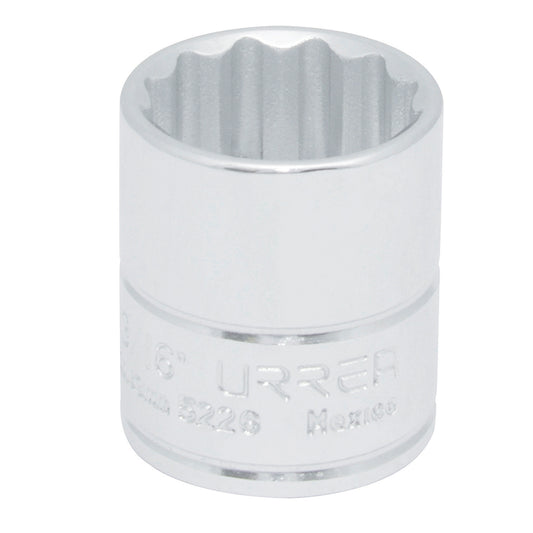 Paquete de 6 piezas de Dado cuadro de 3/8", 12 puntas, en pulgadas, 13/16" Urrea
