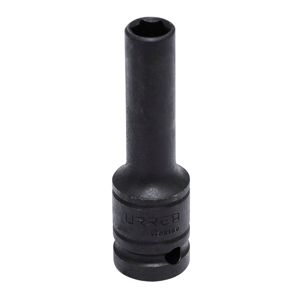 Paquete de 6 piezas de Dado de impacto largo pared delgada cuadro de 1/2", 6 puntas, métrico, 11 mm Urrea