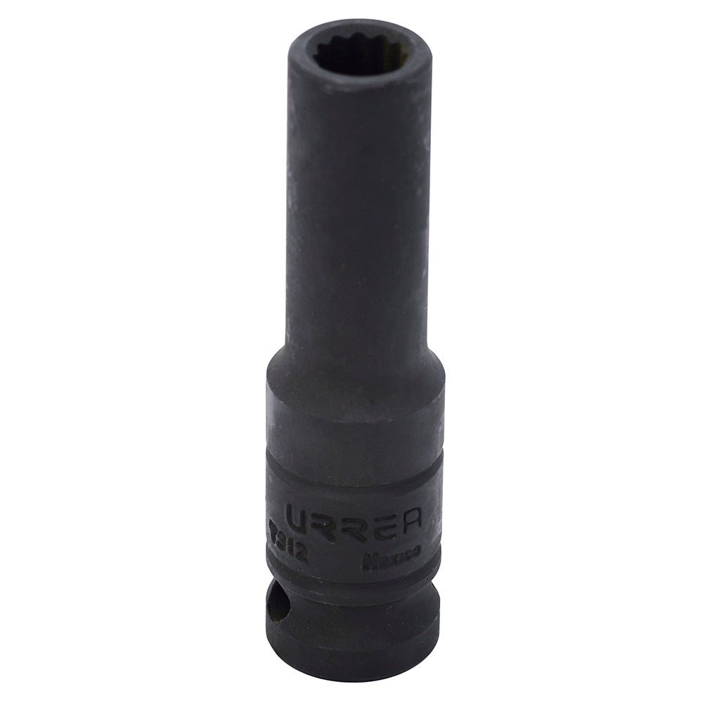 Paquete de 6 piezas de Dado de impacto largo cuadro de 1/2", 12 puntas, en pulgadas, 3/8" Urrea