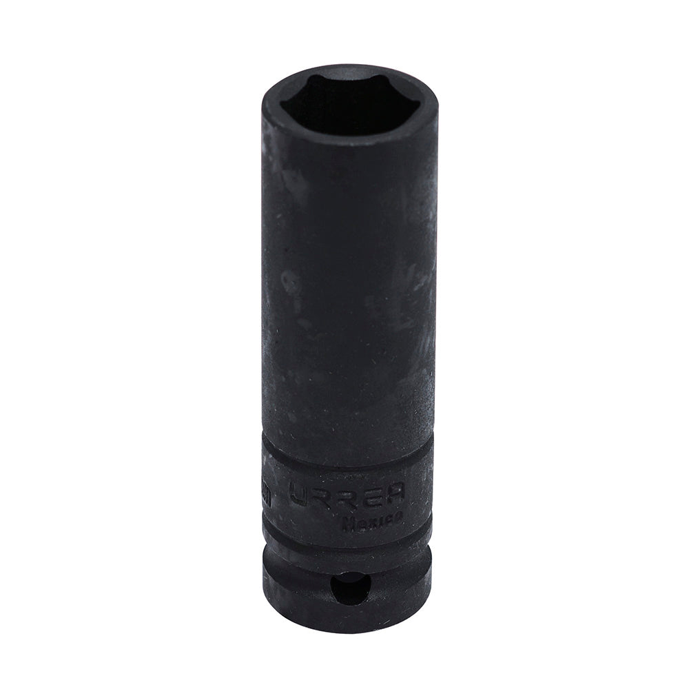 Paquete de 6 piezas de Dado de impacto largo pared delgada cuadro de 1/2", 6 puntas, métrico, 19 mm Urrea