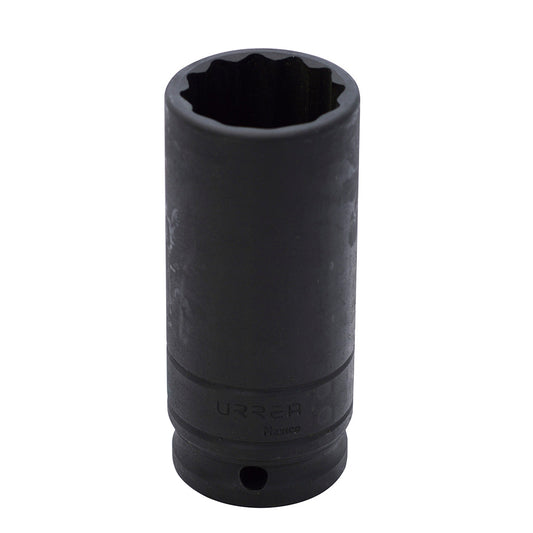 Dado de impacto largo cuadro de 1/2", 12 puntas, en pulgadas, 1-3/16" Urrea