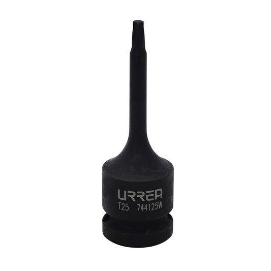 Paquete de 6 piezas de Dado de impacto con punta torx cuadro de 1/2", T25 Urrea