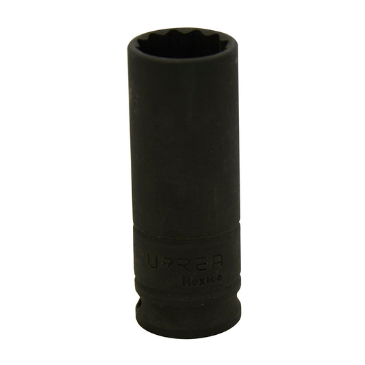 Paquete de 6 piezas de Dado de impacto largo cuadro de 3/8", 12 puntas, en pulgadas, 1/2" Urrea
