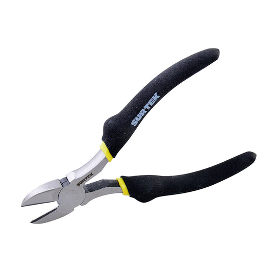 Pinza para electricista con mango rubber grip de 6", corte diagonal Surtek