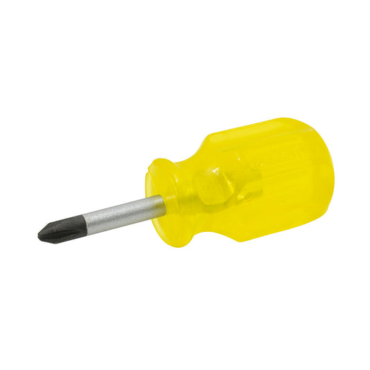 Paquete de 6 piezas de Destornillador con mango ámbar, punta Phillips tipo trompo barra redonda #2 x 1-3/8" Urrea