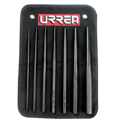 Juego de punzones guía botador largos, 7 piezas Urrea