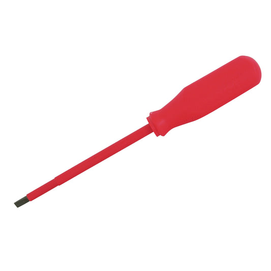 Paquete de 6 piezas de Destornillador rojo 1000 V, punta plana 3/32" x 3" Urrea