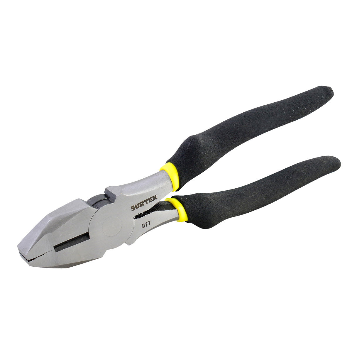 Pinza para electricista con mango rubber grip de 7", corte lateral nariz cuadrada Surtek