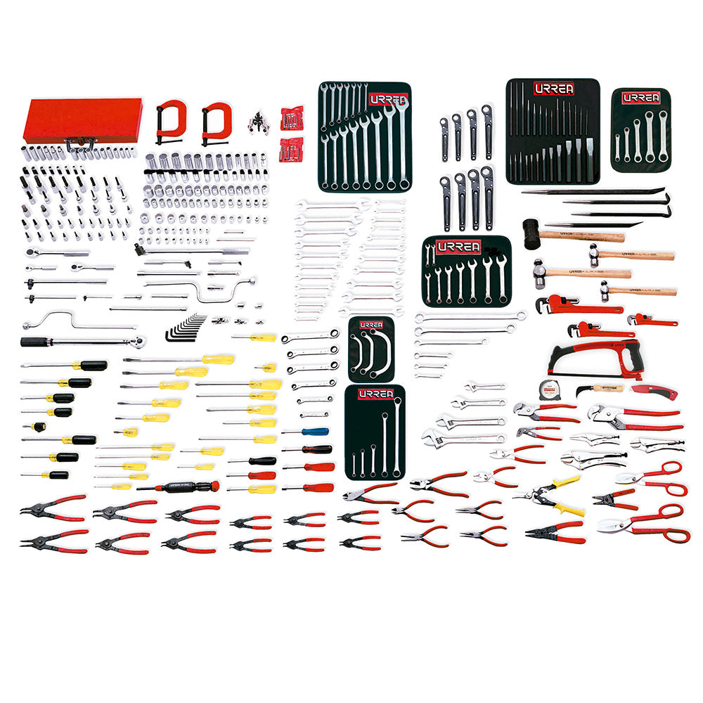 Juego maestro industrial combinado 396 piezas, sin gabinete Urrea