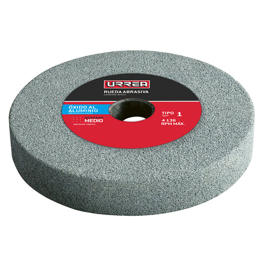 Paquete de 5 piezas de Rueda abrasiva de carburo de silicio grano 60, 6" x 3/4" Urrea