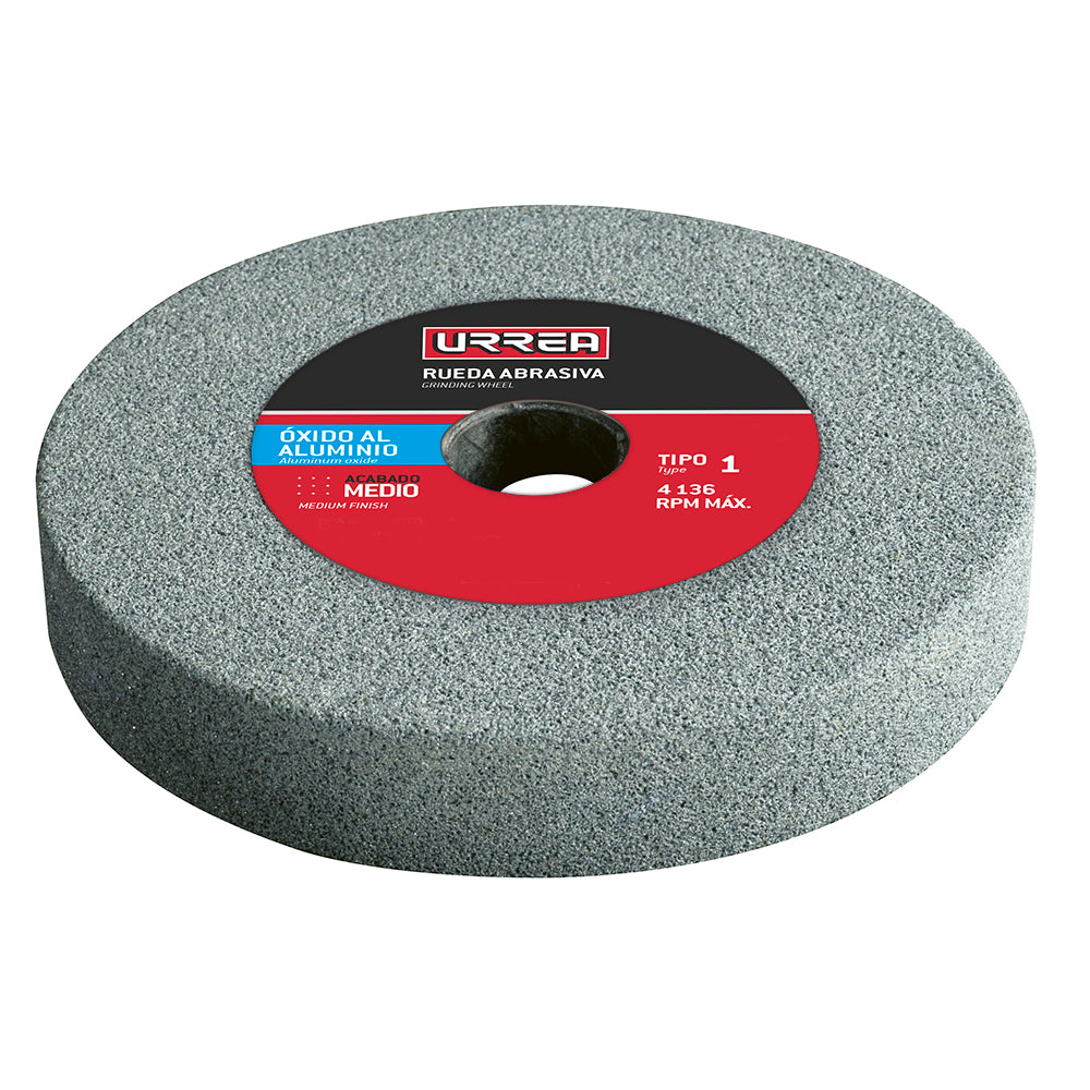 Paquete de 5 piezas de Rueda abrasiva de carburo de silicio grano 60, 6" x 1" Urrea