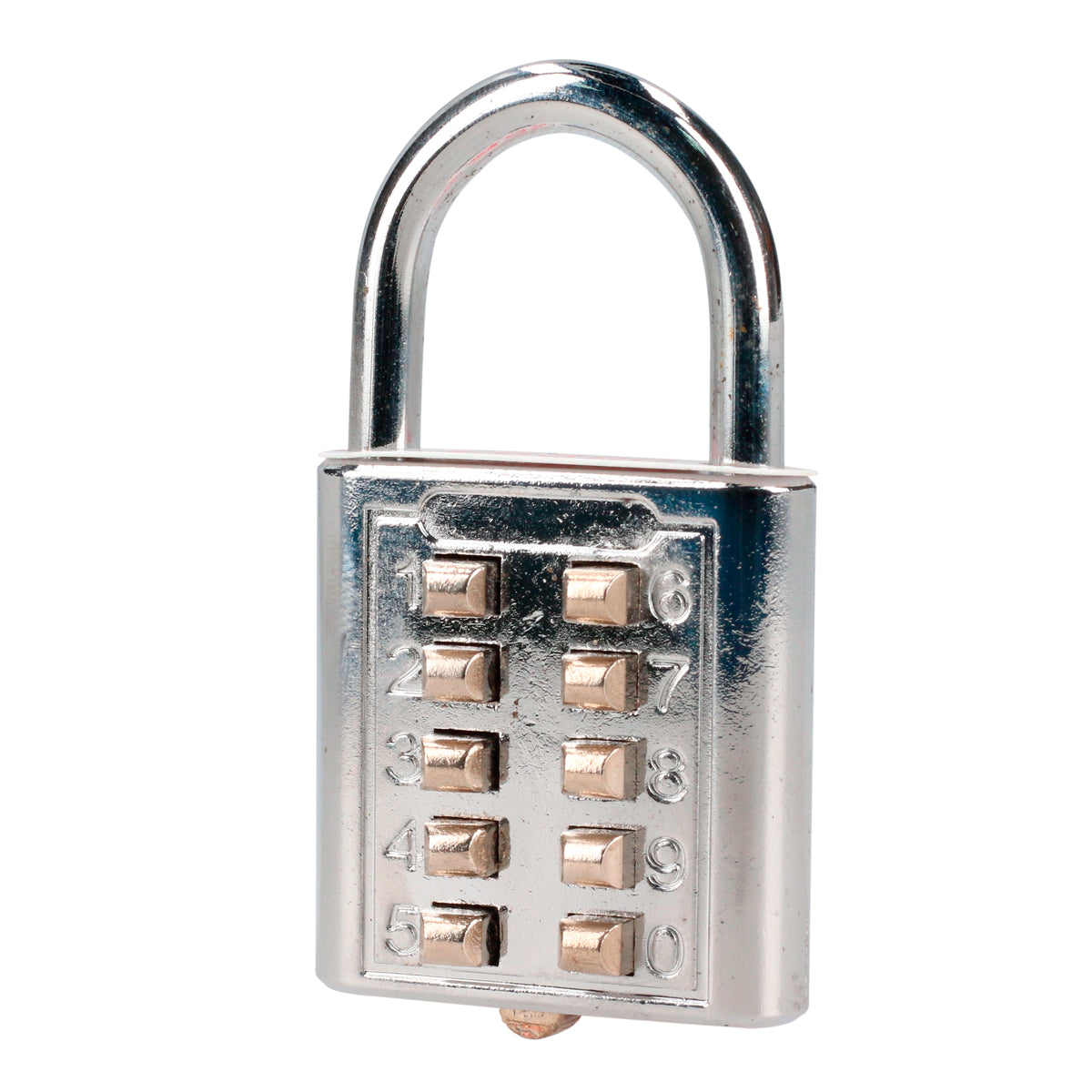 Candado de combinación, cromo brillante, 40 mm Lock