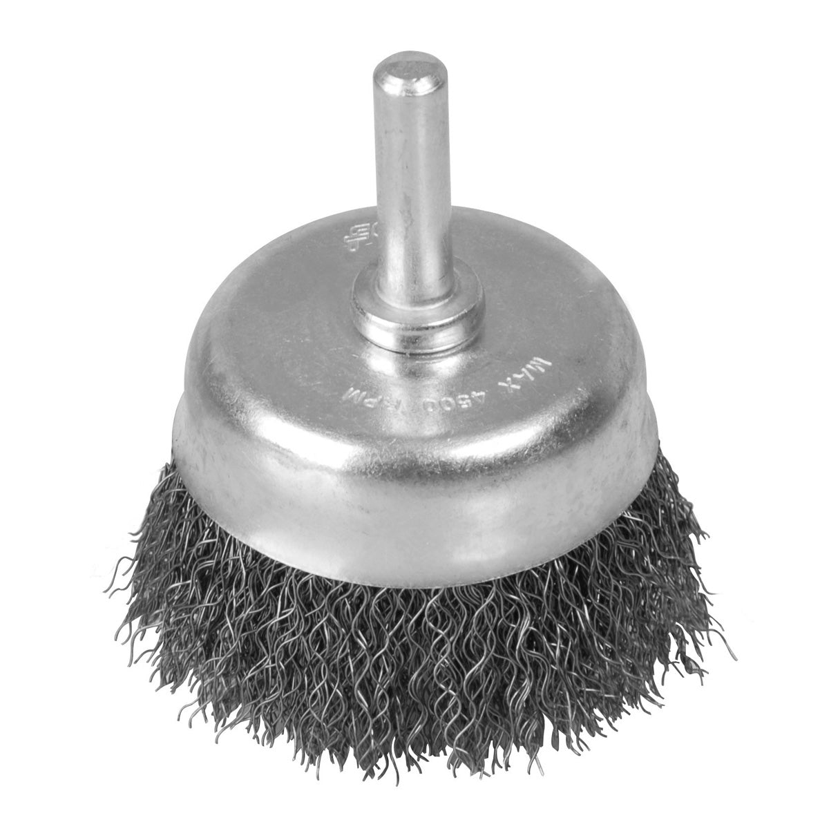 Carda copa ondulada alambre delgado 3" x 0.30 con zanco 1/4" Foy