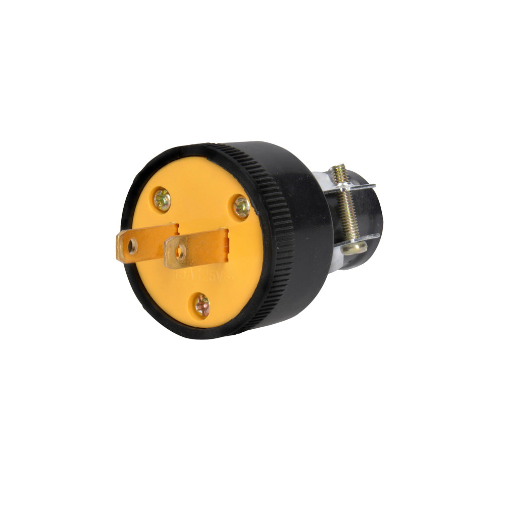 Paquete de 10 piezas de Clavija reforzada polarizada, color amarillo Surtek