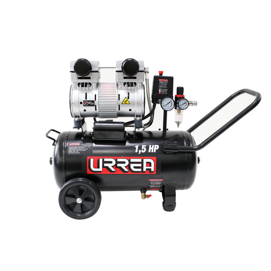 Compresor de aire eléctrico libre de aceite 24 Lt, 1.5 HP, 127 V Urrea