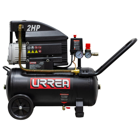 Compresor de aire eléctrico lubricado 25 Lt, 2 HP, 127 V Urrea
