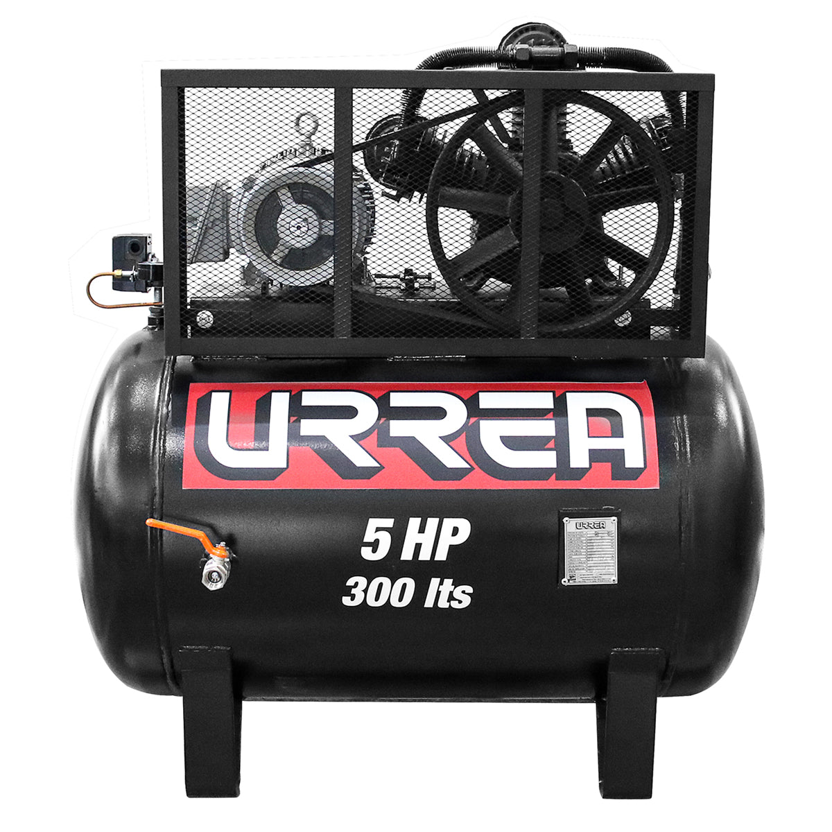 Compresor de aire eléctrico de banda 300 Lt, 5 HP, 220 V - 440 V Urrea