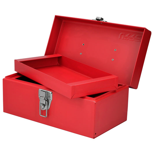 Caja portaherramientas metálica color rojo 11" x 6" x 5" Urrea