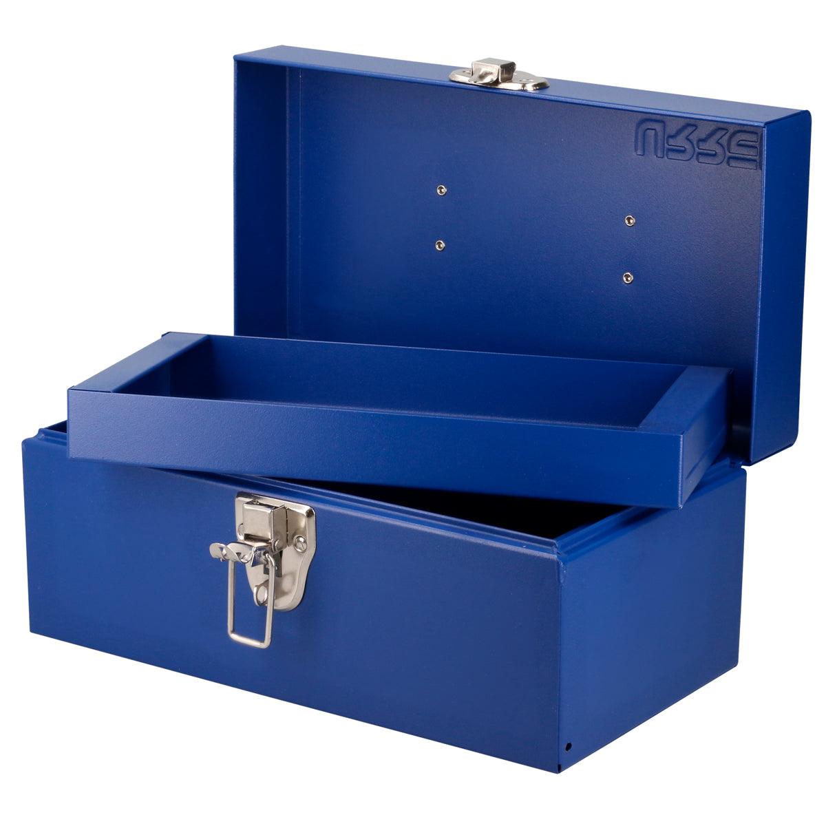 Caja portaherramientas metálica color azul 11" x 6" x 5" Urrea