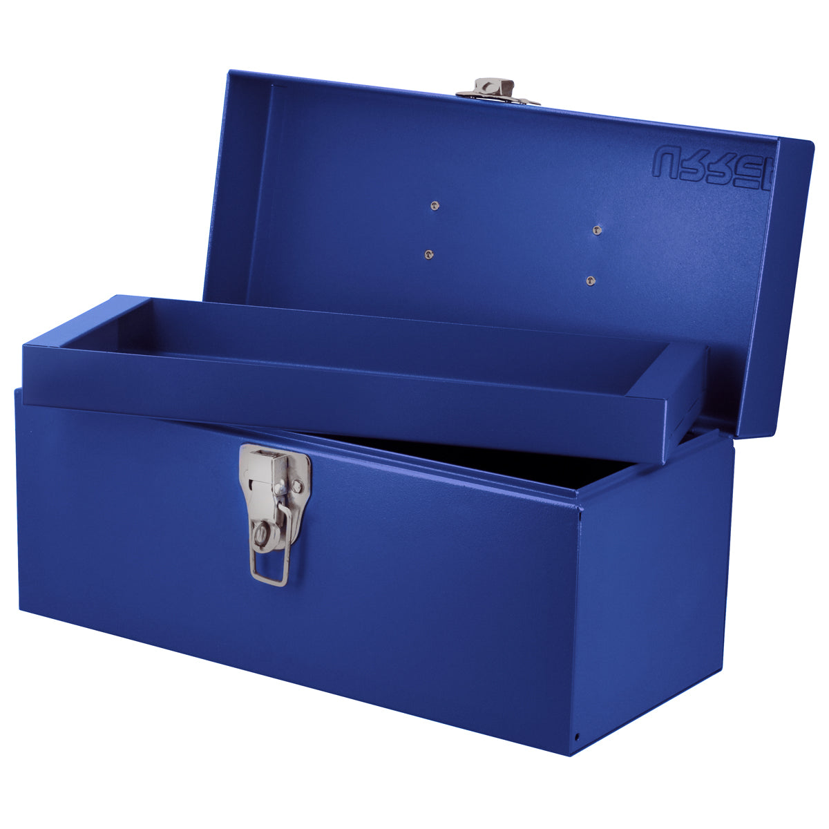 Caja portaherramientas metálica color azul 14" x 6" x 6" Urrea