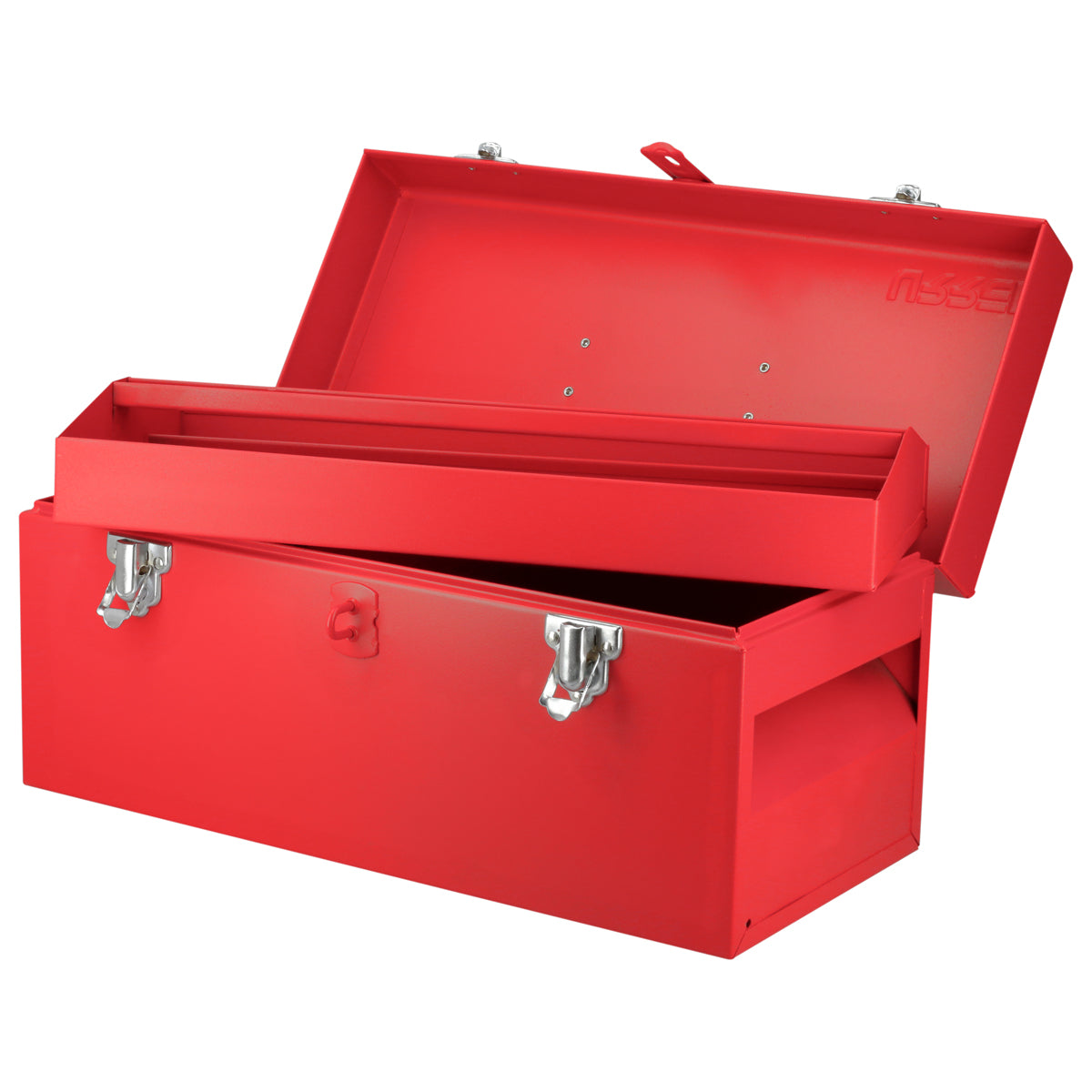 Caja portaherramientas metálica color rojo 16" x 7" x 7" Urrea