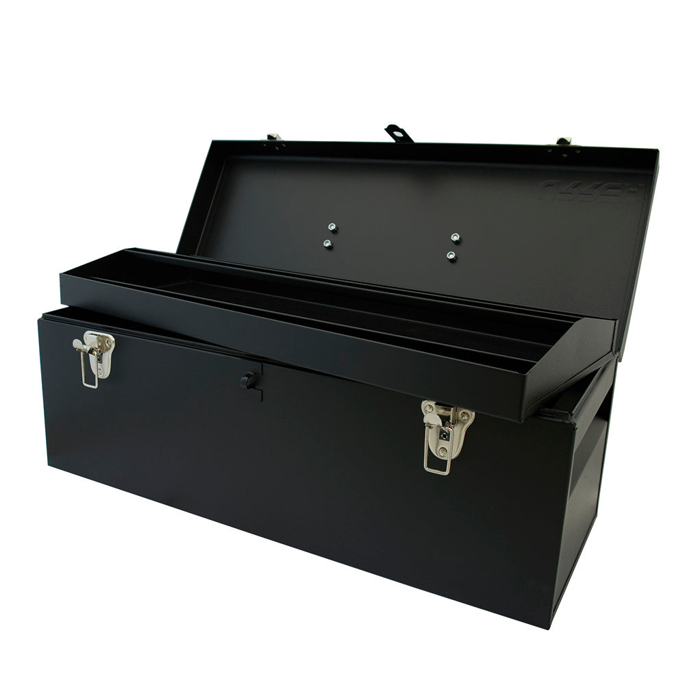 Caja portaherramientas metálica color negro 24" x 9" x 9" Urrea