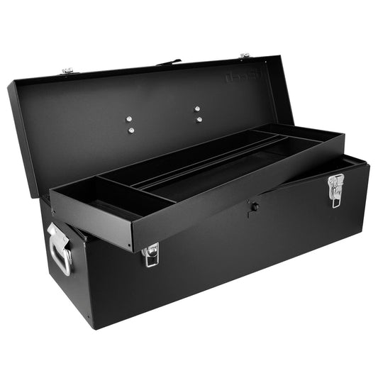 Caja portaherramientas metálica color negro 25" x 8" x 9" Urrea