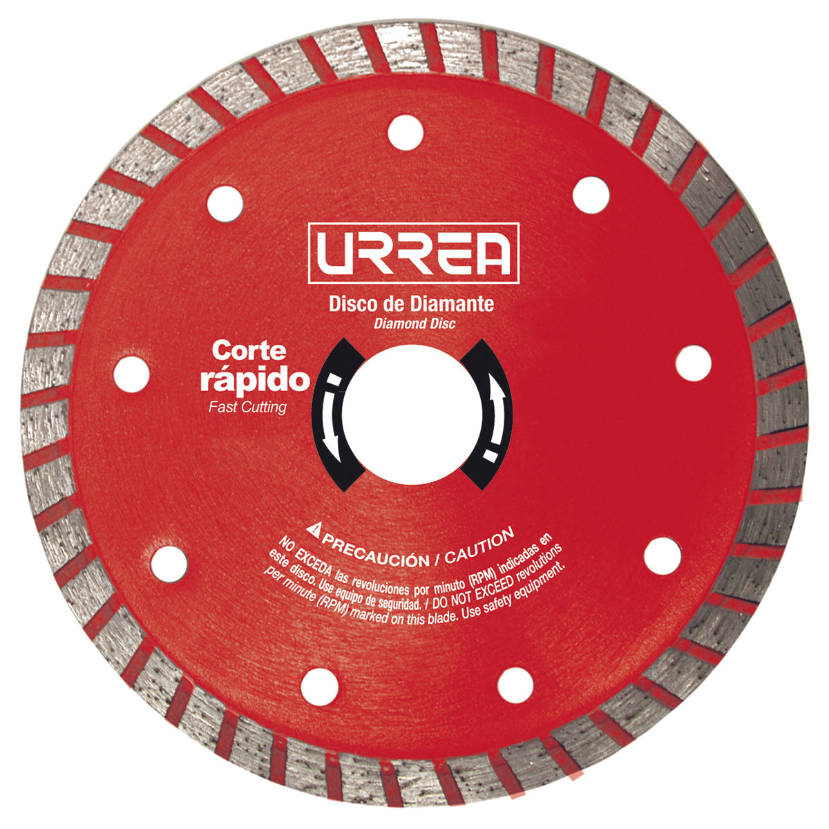 Disco de diamante turbo, 9" Urrea