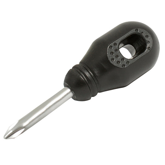 Paquete de 6 piezas de Destornillador con mango negro, punta Phillips tipo trompo #2 x 1-3/8" Foy