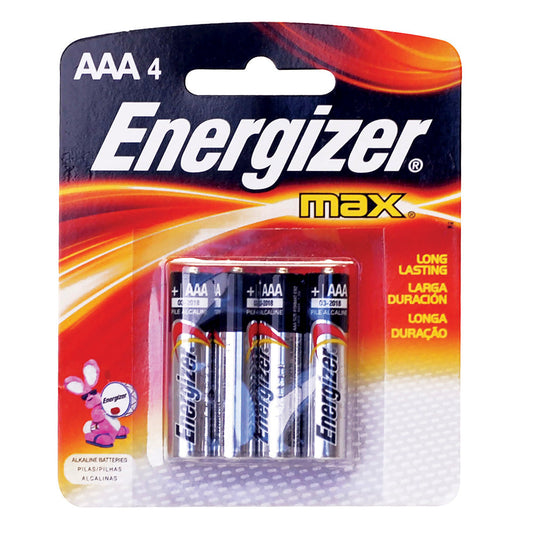 Paquete de 12 piezas de Pila alcalina Energizer® "AAA", 4 piezas Surtek