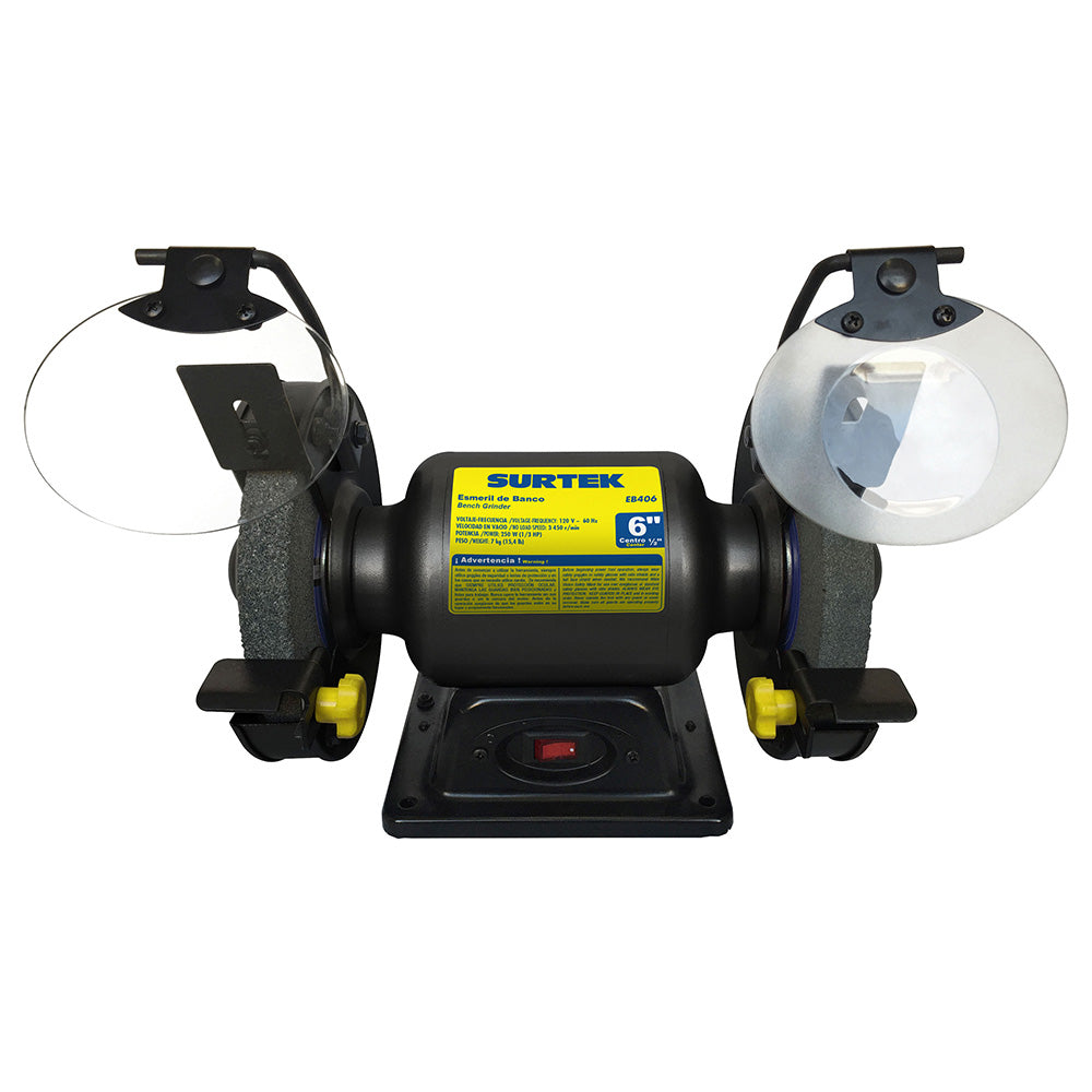 Esmeril de banco 6" 250 W 120 V, 3450 RPM Surtek